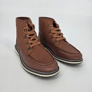XRAY Footwear Boot Men's 9 Faux Leather Lace Up‎ Casual Ankle Shoes Brown